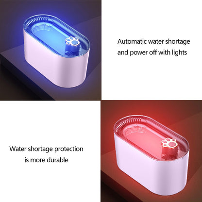 Cats Water Fountains, 3L Automatic Pet Dispenser, Automatic Cats Water Fountains Dog Water Dispenser, Whispers Quiet Cats Fountains Pet Water Fountains, Dog Water Dispenser with LED Light B