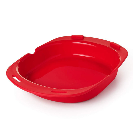 Travelwant Silicone Omelette Maker Microwave Oven Non Stick Omelette Maker Egg Roll Baking Plate Pan Omelette Maker Red