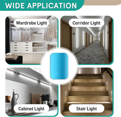 Under Cabinet Lights Magnetic Stickys,Tutuviw 12 Pcs Replacement Magnetic Strips with Adhesive Backing for Cabinet Lighting,Iron Sheet Sticky Adhesive Metal Plates for Magnetic Mounts