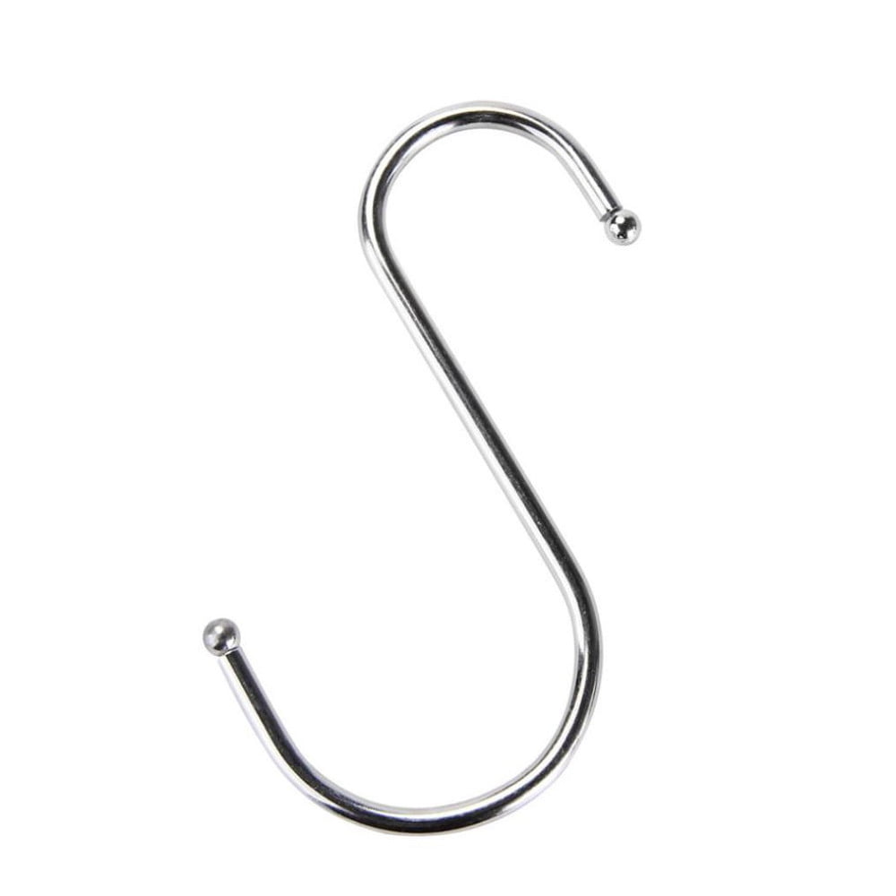 Stainless Steel S Hooks,Heavy Duty Hanging Hooks for Kitchen, Closet & Garage - Multi-Purpose Utility Hooks for Pots, Pans, Clothes, Towels & Organizers,Rust-Resistant,Space Saving Hangers Silver