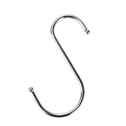 Stainless Steel S Hooks,Heavy Duty Hanging Hooks for Kitchen, Closet & Garage - Multi-Purpose Utility Hooks for Pots, Pans, Clothes, Towels & Organizers,Rust-Resistant,Space Saving Hangers Silver