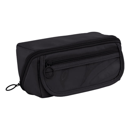 Multi-layer Cloth Pencil Case, Large Capacity Pen Pouch, Pen Stationery Organizer, Portable Art Supply Marker Storage Pencil Box for Office, Home, Travel(Purple) Black