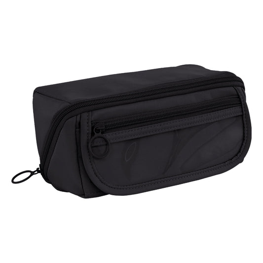 Multi-layer Cloth Pencil Case, Large Capacity Pen Pouch, Pen Stationery Organizer, Portable Art Supply Marker Storage Pencil Box for Office, Home, Travel(Purple) Black