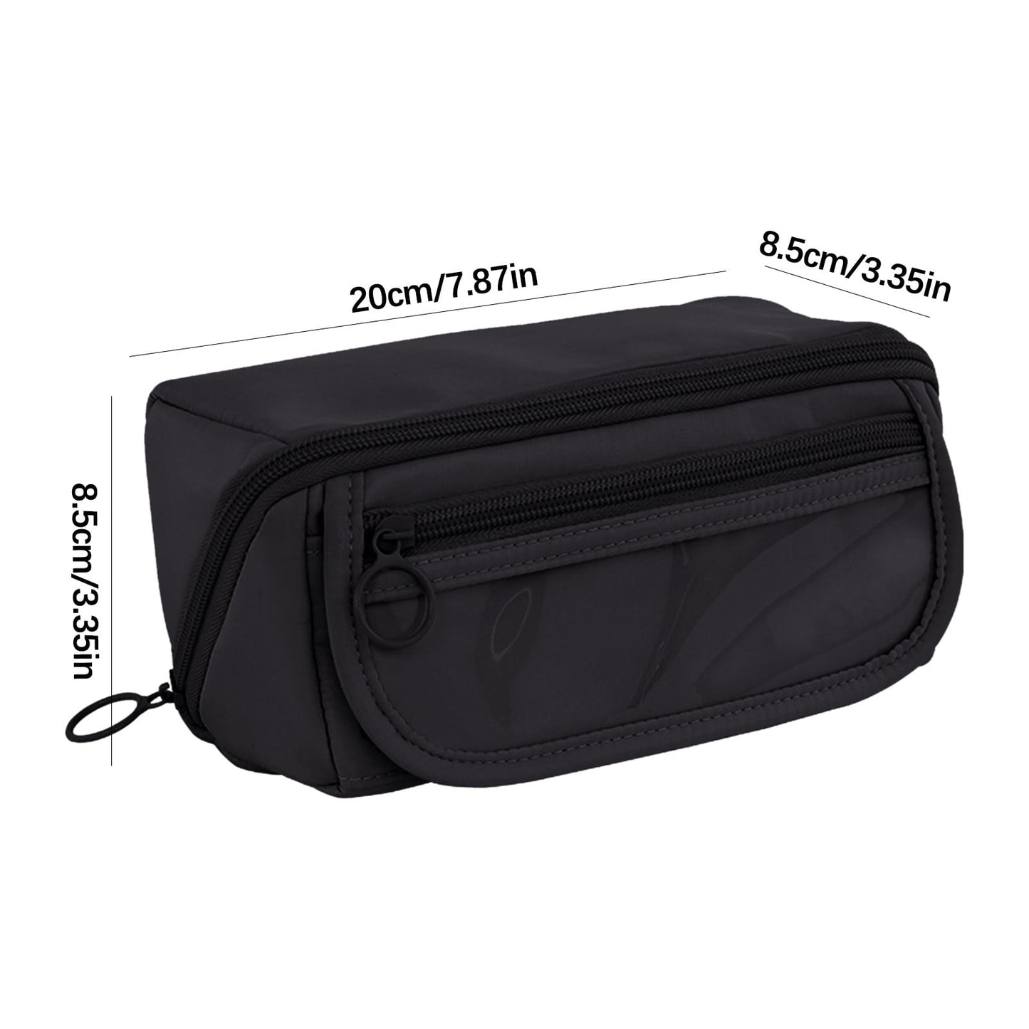 Multi-layer Cloth Pencil Case, Large Capacity Pen Pouch, Pen Stationery Organizer, Portable Art Supply Marker Storage Pencil Box for Office, Home, Travel(Purple) Black