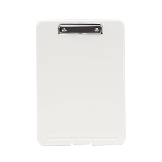 Clipboard with Storage File Box, Foldable A4 Large Capacity Clip Boards Folder, Plastic Clipboard with Pen Holder for Office Supplies(Mint Green) Clear
