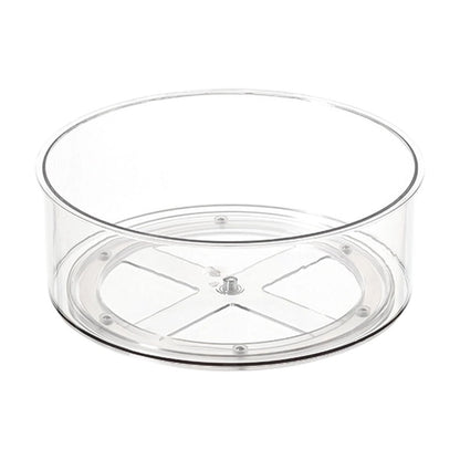 Lazy Turntable for Cabinet, Lazy Organizer with High Sides, Countertop Spinning Organizer for Spices, Clear Rotating Organizer, for Kitchen, Pantry, Refrigerator, Bathroom, Table, Fridge L