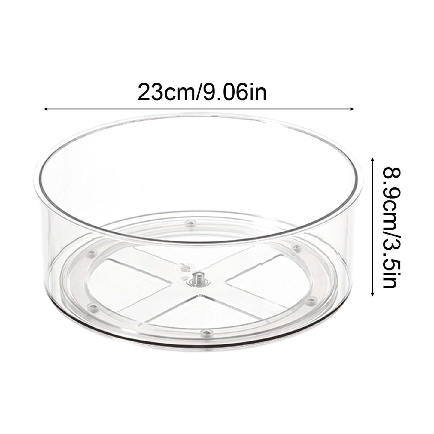 Lazy Turntable for Cabinet, Lazy Organizer with High Sides, Countertop Spinning Organizer for Spices, Clear Rotating Organizer, for Kitchen, Pantry, Refrigerator, Bathroom, Table, Fridge L