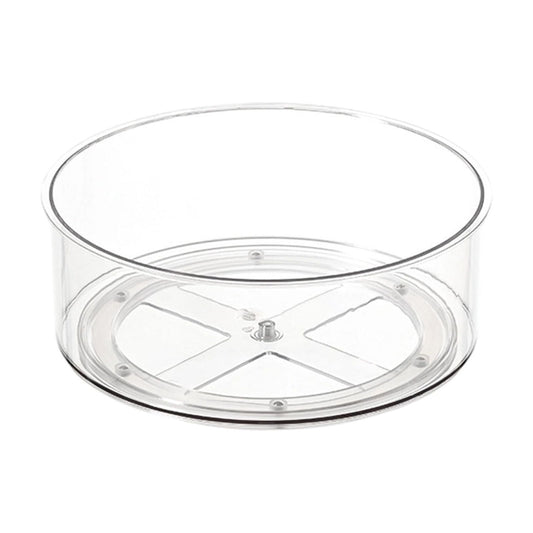 Lazy Turntable for Cabinet, Lazy Organizer with High Sides, Countertop Spinning Organizer for Spices, Clear Rotating Organizer, for Kitchen, Pantry, Refrigerator, Bathroom, Table, Fridge S