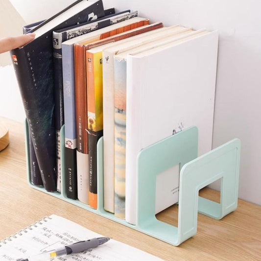 Acrylic Desk File Sorter, 4 Compartments Desktop File Organizer, Closet Organizer, Bookshelf Divider for Home Office Table Green