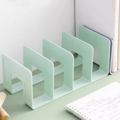Acrylic Desk File Sorter, 4 Compartments Desktop File Organizer, Closet Organizer, Bookshelf Divider for Home Office Table Green