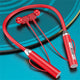 Neckband Bluetooth Headphones Wireless Earbuds with Microphone Flashlight Around the Neck Waterproof Sport Headset Noise Cancelling Ear Buds 120H Playtime for Running Cycling Cell Phone Red