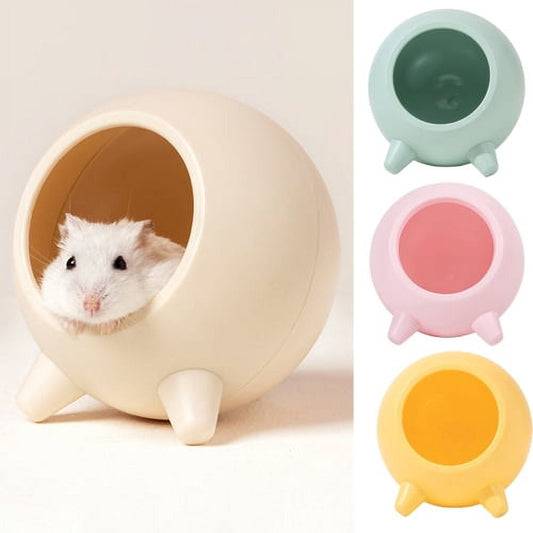 Visland House Semi-closed Keep Warm Burrowing Comfortable Hamster House Large Hideout for Hedgehog Chinchilla Bear Dragon nest Hamster Accessories Pink