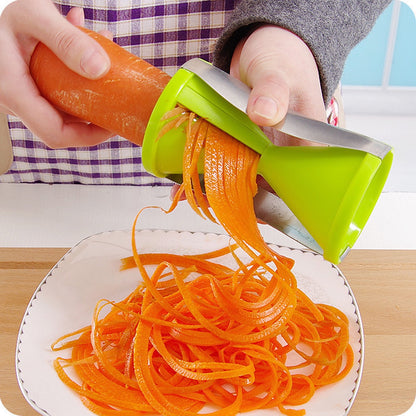 Spiralizer, Stainless Steel Vegetable Cutter for Large or Small Veggie Spaghetti Zucchini Carrot Pasta Noodle Maker Green