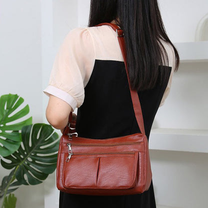Purses for Women Soft PU Leather Shoulder Bag Ladies Crossbody Purse and handbags Lightweight Pocketbook Brown