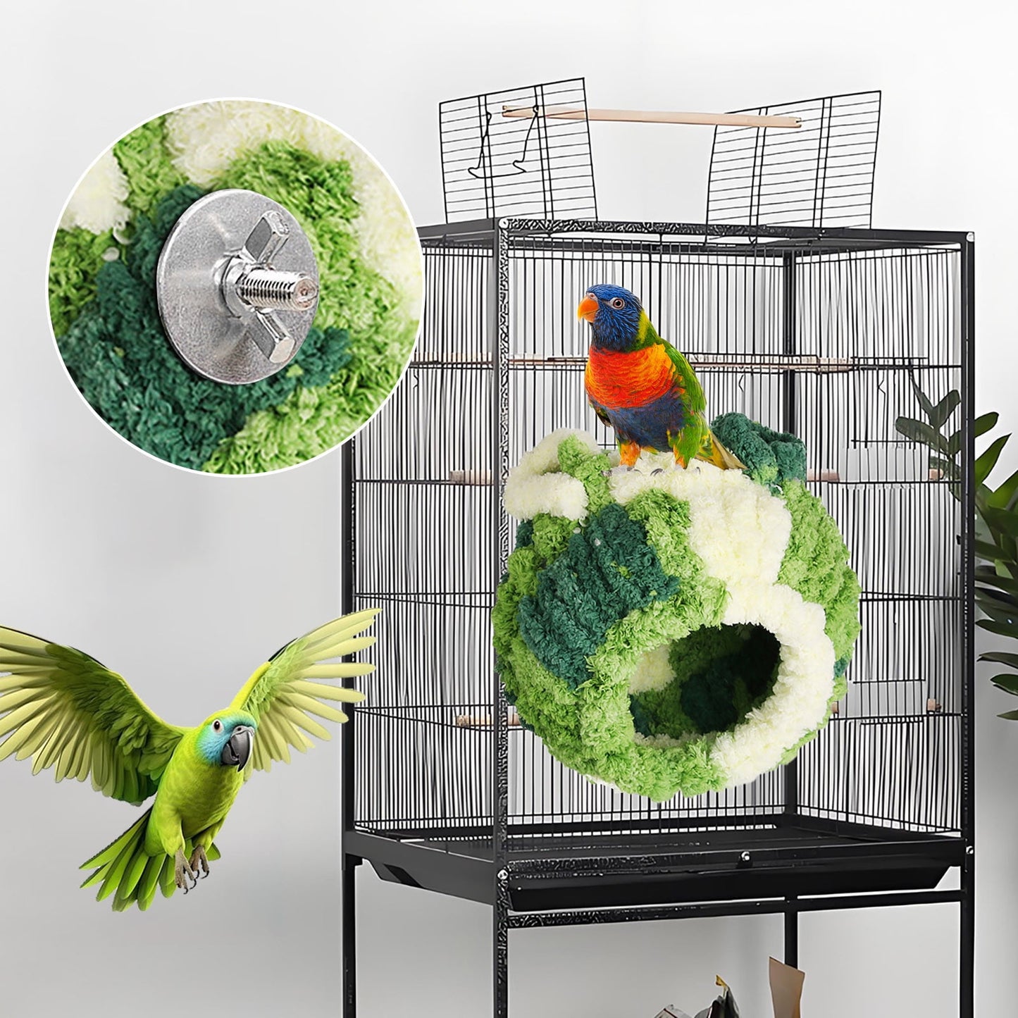 Bird Nest, Conure Breeding House Lovebird Bed for Conure, Lovebird, Canary, Finch, Coneshape Birds, Hamster, Small Pets C