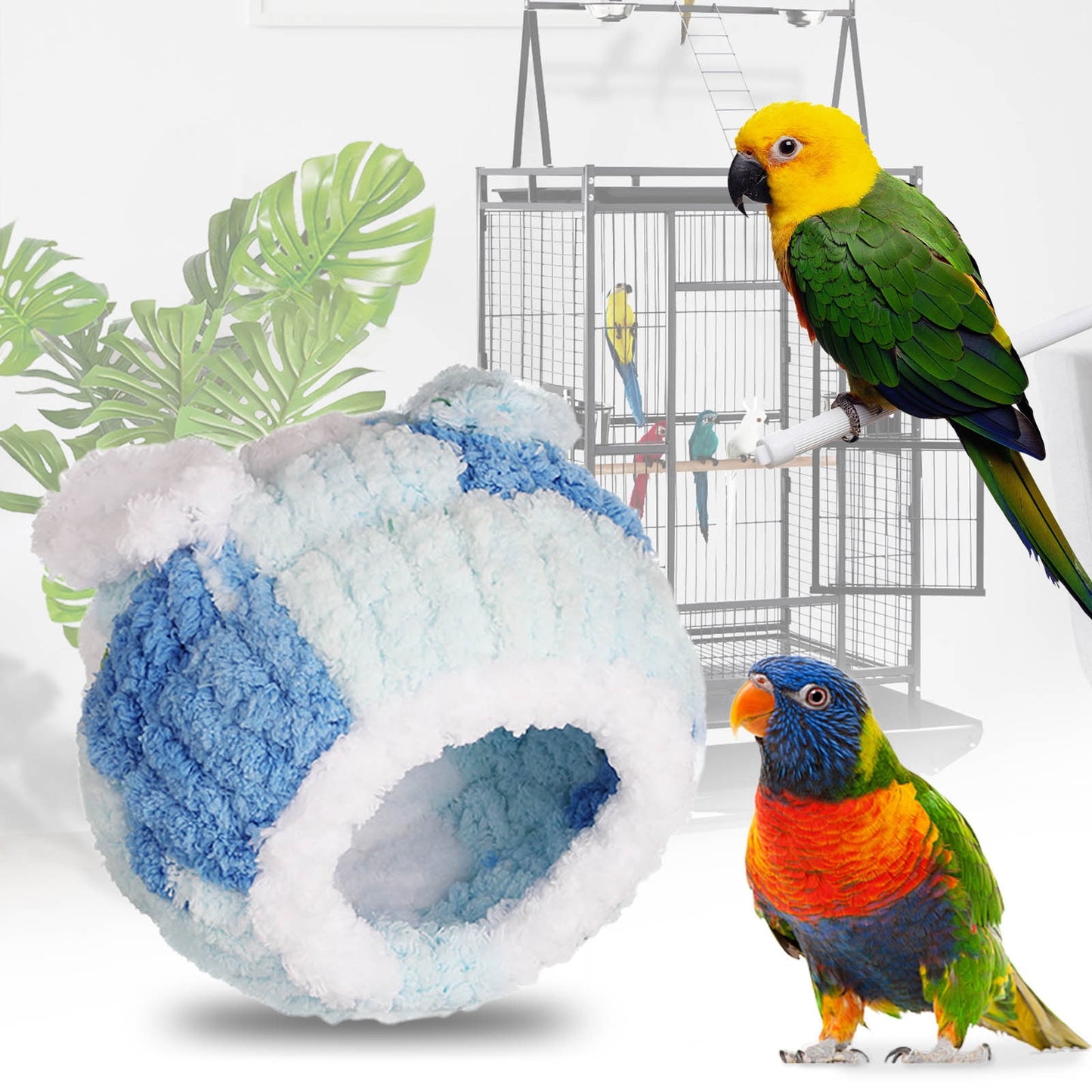Bird Nest, Conure Breeding House Lovebird Bed for Conure, Lovebird, Canary, Finch, Coneshape Birds, Hamster, Small Pets E
