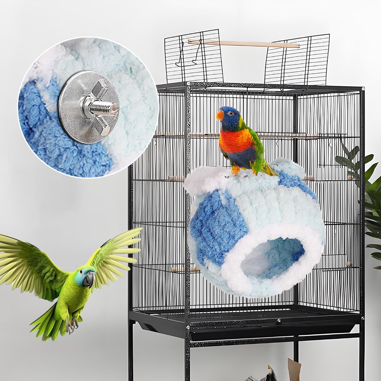 Bird Nest, Conure Breeding House Lovebird Bed for Conure, Lovebird, Canary, Finch, Coneshape Birds, Hamster, Small Pets E