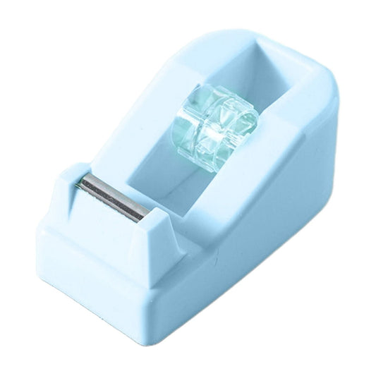 Desktop Tape Dispenser Adhesive Roll Holder Desk Accessories Home Office Tape Dispensers, Weighted Non-Skid Base Blue