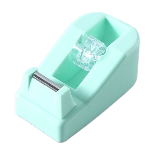 Desktop Tape Dispenser Adhesive Roll Holder Desk Accessories Home Office Tape Dispensers, Weighted Non-Skid Base Green