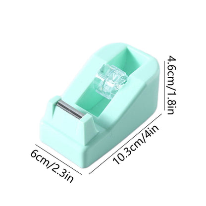 Desktop Tape Dispenser Adhesive Roll Holder Desk Accessories Home Office Tape Dispensers, Weighted Non-Skid Base Green