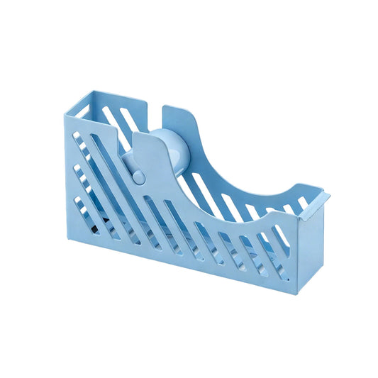 Desktop Tape Dispenser Adhesive Roll Holder Desk Accessories Home Office Tape Dispensers, Weighted Non-Skid Base X-Blue