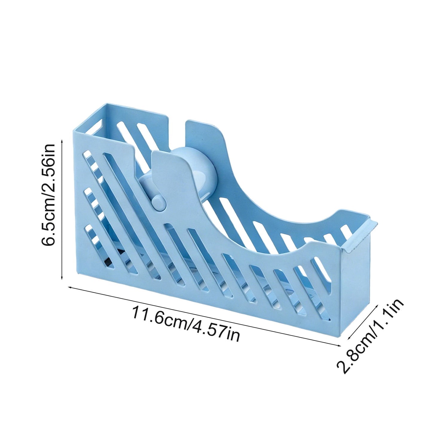 Desktop Tape Dispenser Adhesive Roll Holder Desk Accessories Home Office Tape Dispensers, Weighted Non-Skid Base X-Blue