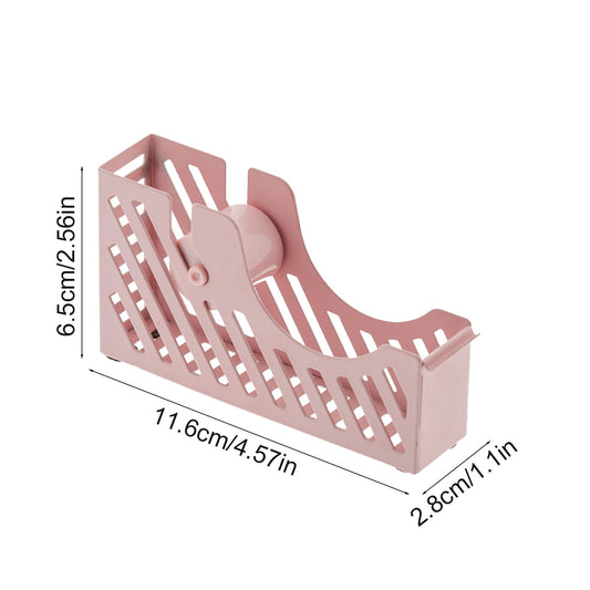 Desktop Tape Dispenser Adhesive Roll Holder Desk Accessories Home Office Tape Dispensers, Weighted Non-Skid Base X-Pink