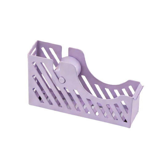 Desktop Tape Dispenser Adhesive Roll Holder Desk Accessories Home Office Tape Dispensers, Weighted Non-Skid Base X-Purple