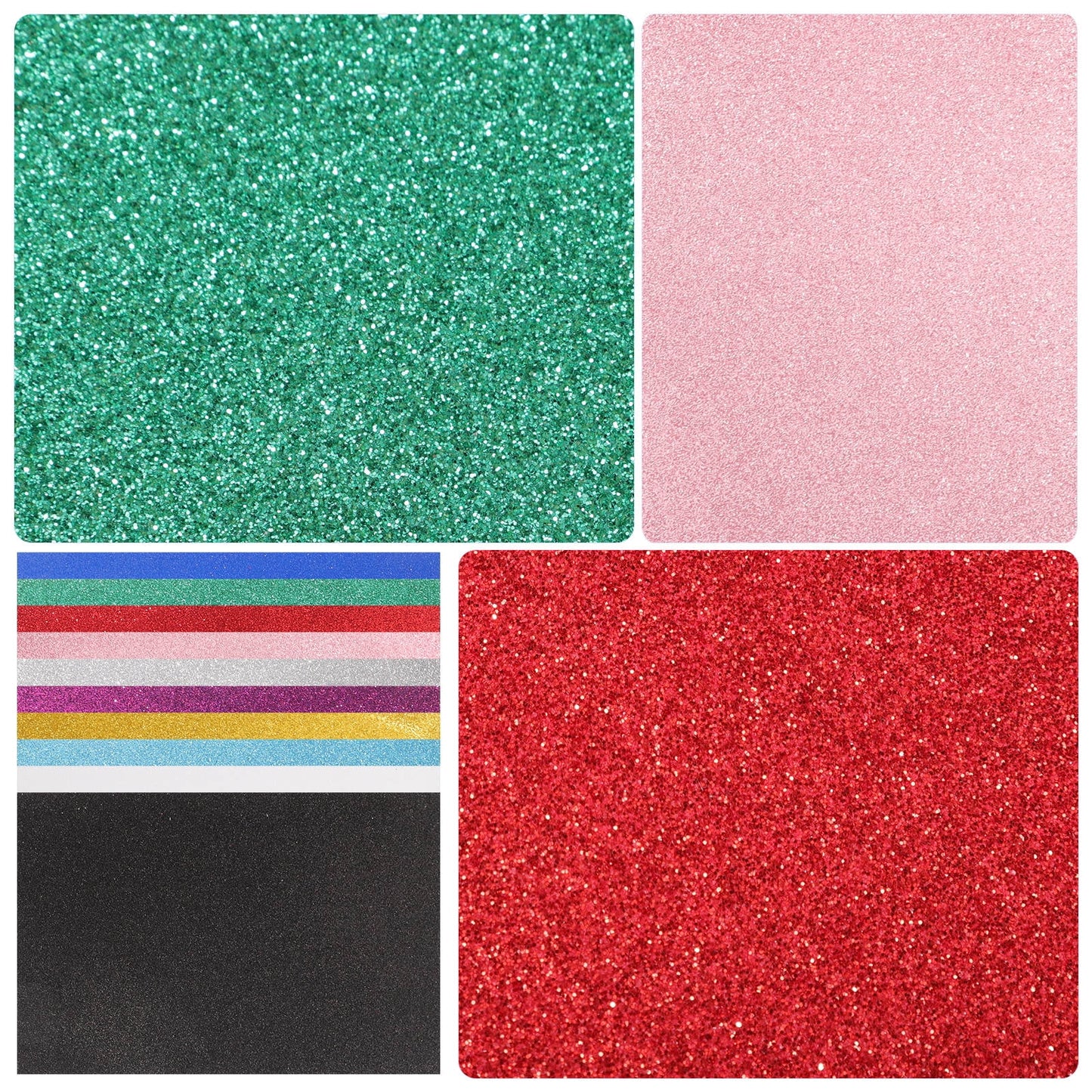 HOOWIFFY A4 Adhesive Glitter Foam Sheet for Handmade Crafts and Party Decor