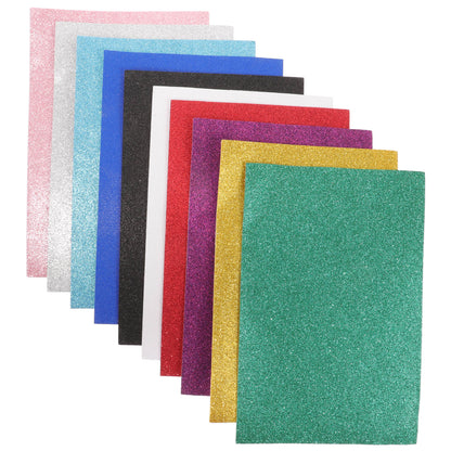 HOOWIFFY A4 Adhesive Glitter Foam Sheet for Handmade Crafts and Party Decor