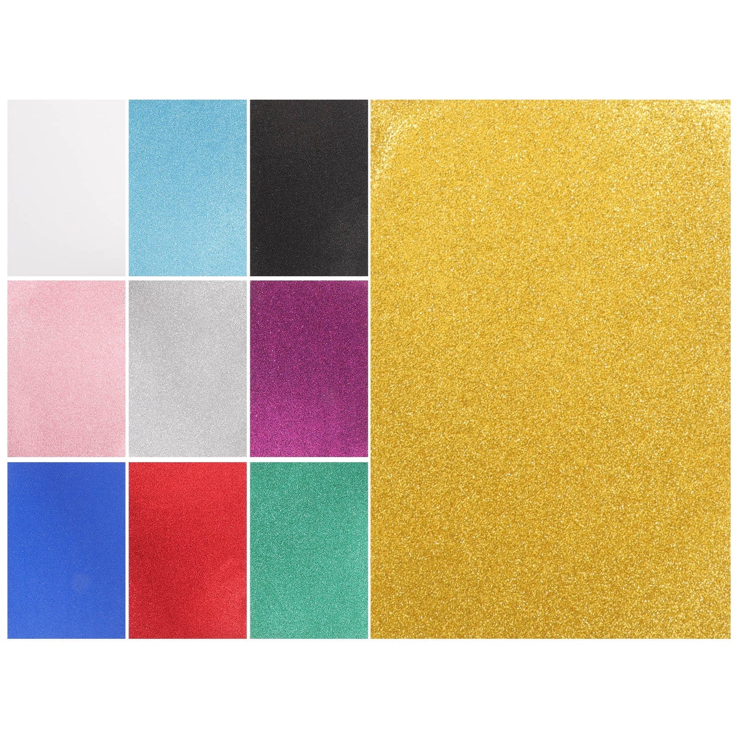 HOOWIFFY A4 Adhesive Glitter Foam Sheet for Handmade Crafts and Party Decor