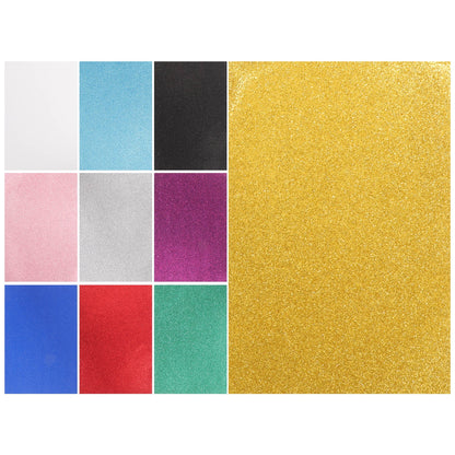 HOOWIFFY A4 Adhesive Glitter Foam Sheet for Handmade Crafts and Party Decor
