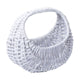 Wicker Basket with Handle, Wicker Shopping Basket, Picnic Baskets, Wicker Storage Basket, Rattan Basket for Wedding White