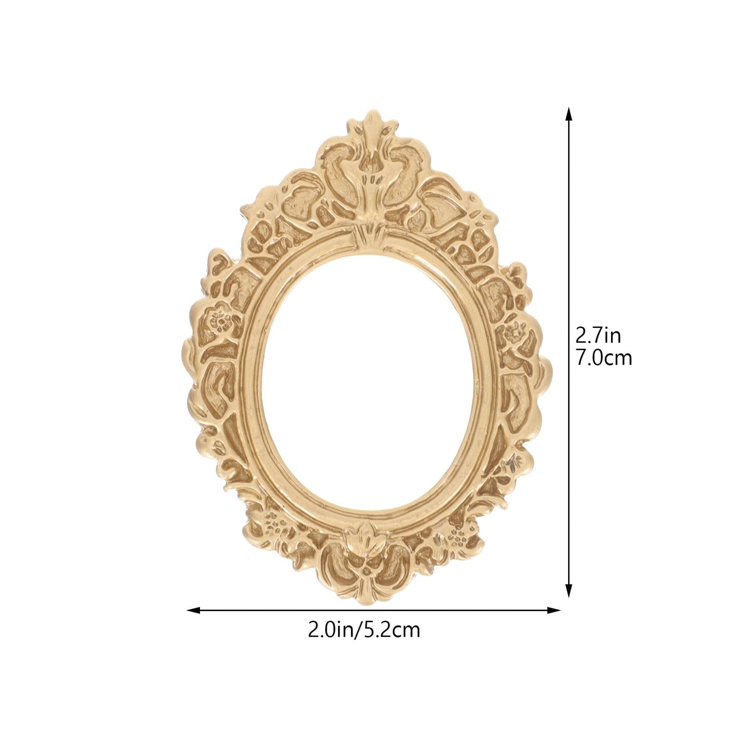 WHAMVOX 10 Pcs Golden Photo Frame Mini Vintage Picture Frames Antique