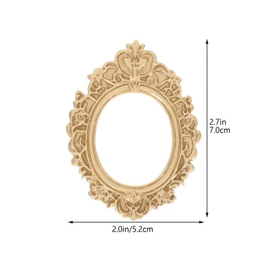 WHAMVOX 10 Pcs Golden Photo Frame Mini Vintage Picture Frames Antique