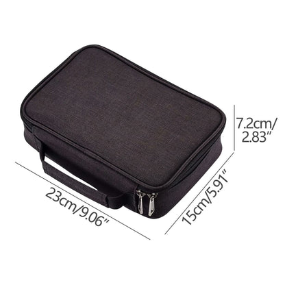 Pencil Case, 72-Slot Art Supply Organizer - Hanging Pencil Case with Ventilated Design, Storage for 72 Pens/Markers/Brushes (Portable) 9.1×5.9×2.8 in Purple