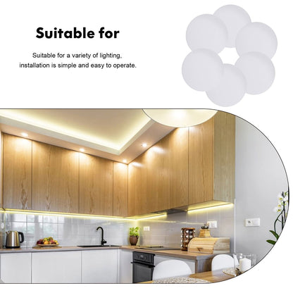 HOOWIFFY 6-Pack White Plastic Ceiling Light Covers Anti-Dazzle Simple Elegant Design for Home and Office