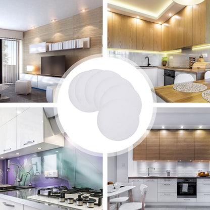 HOOWIFFY 6-Pack White Plastic Ceiling Light Covers Anti-Dazzle Simple Elegant Design for Home and Office