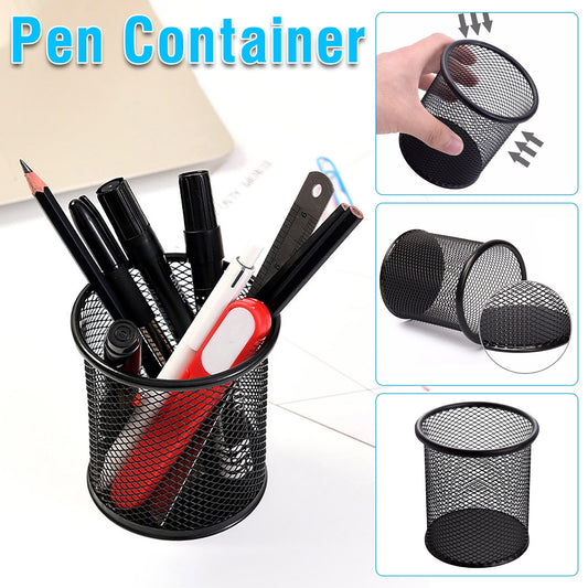 Pen Holder Mesh Pencil Holder Metal Pencil Holders Pen Organizer for Desk Office Pencil Holders, Back to Sch-ool Supplies A