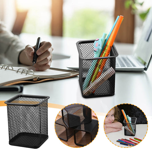 Pen Holder Mesh Pencil Holder Metal Pencil Holders Pen Organizer for Desk Office Pencil Holders, Back to Sch-ool Supplies C