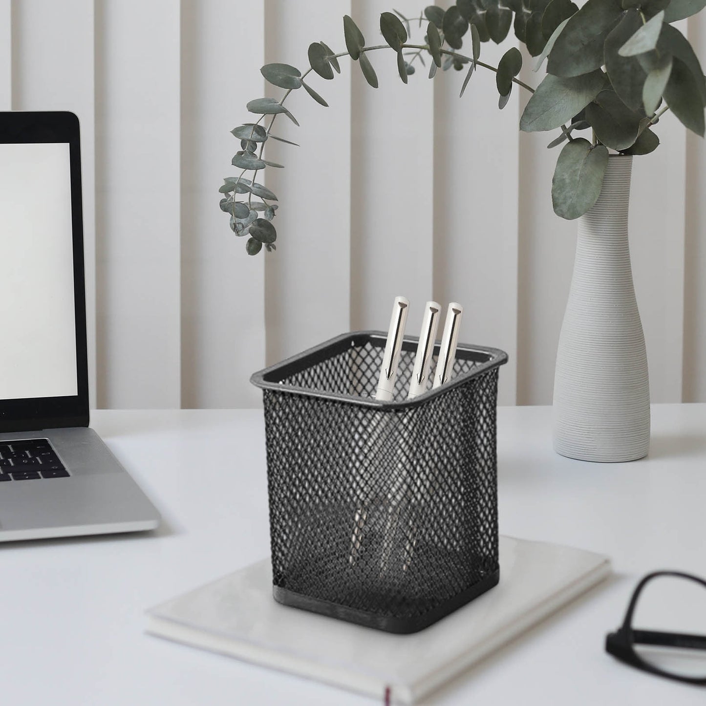 Pen Holder Mesh Pencil Holder Metal Pencil Holders Pen Organizer for Desk Office Pencil Holders, Back to Sch-ool Supplies D