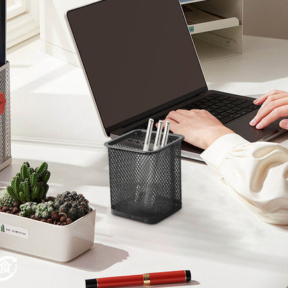 Pen Holder Mesh Pencil Holder Metal Pencil Holders Pen Organizer for Desk Office Pencil Holders, Back to Sch-ool Supplies D