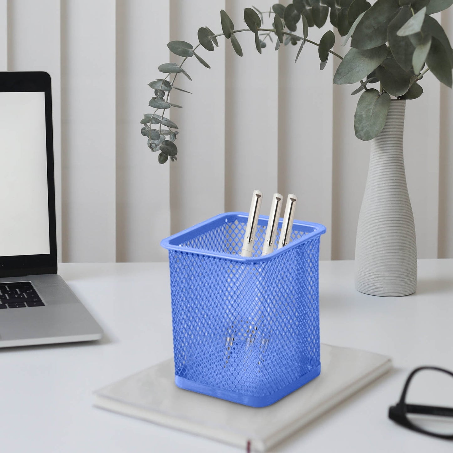 Pen Holder Mesh Pencil Holder Metal Pencil Holders Pen Organizer for Desk Office Pencil Holders, Back to Sch-ool Supplies E