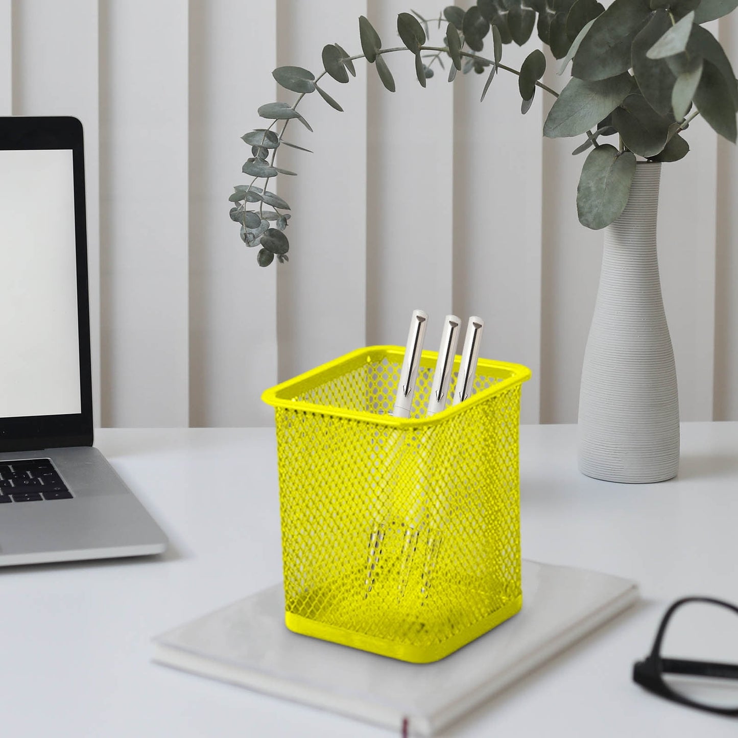 Pen Holder Mesh Pencil Holder Metal Pencil Holders Pen Organizer for Desk Office Pencil Holders, Back to Sch-ool Supplies F