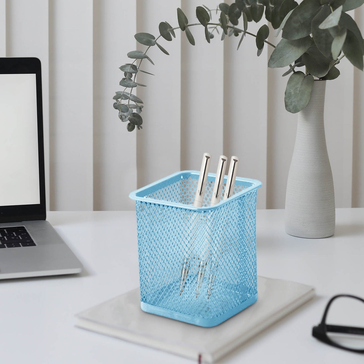 Pen Holder Mesh Pencil Holder Metal Pencil Holders Pen Organizer for Desk Office Pencil Holders, Back to Sch-ool Supplies G
