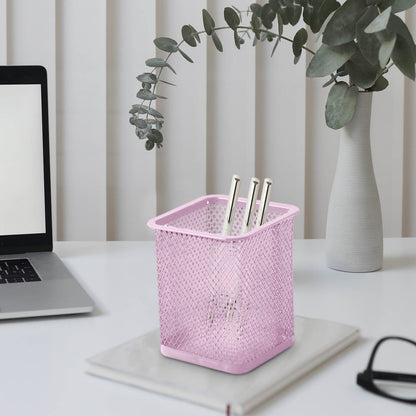 Pen Holder Mesh Pencil Holder Metal Pencil Holders Pen Organizer for Desk Office Pencil Holders, Back to Sch-ool Supplies H