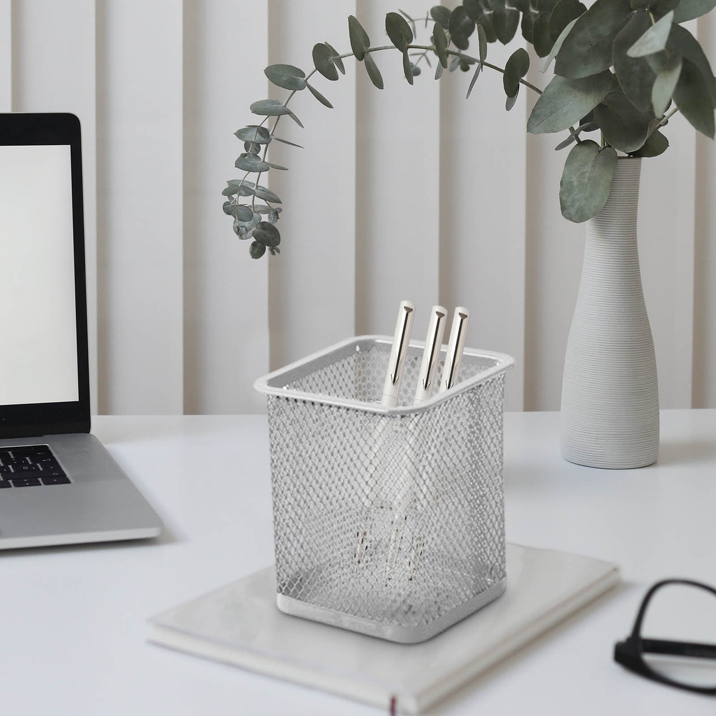 Pen Holder Mesh Pencil Holder Metal Pencil Holders Pen Organizer for Desk Office Pencil Holders, Back to Sch-ool Supplies K