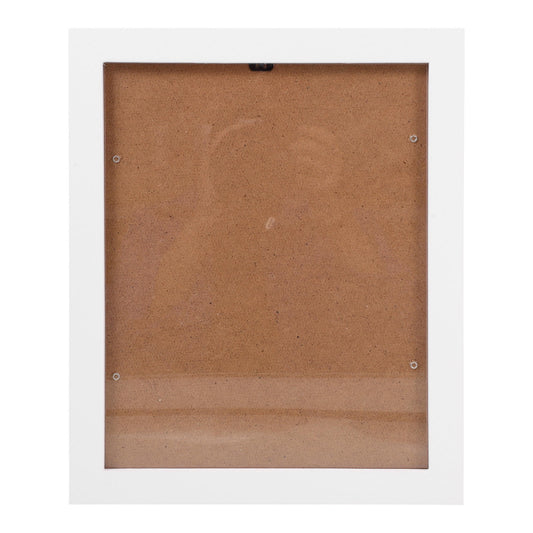 HOOWIFFY Decorative White Picture Frame for Home Use Elegant Design 8.5x11 Plastic Photo Display Frame