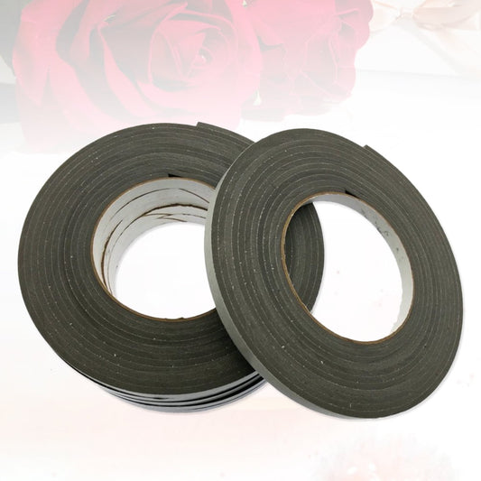 HOOWIFFY Strong Double-Sided Removable Adhesive Tape Black Plastic for Home Use and Projects