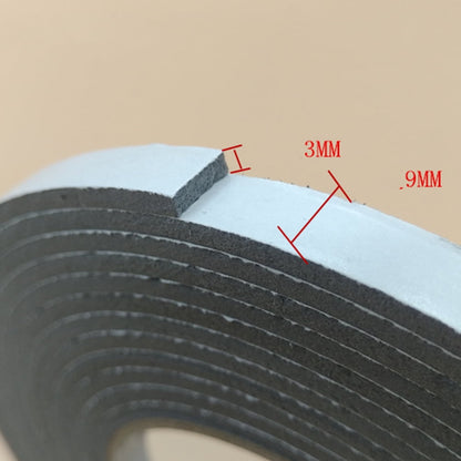 HOOWIFFY Strong Double-Sided Removable Adhesive Tape Black Plastic for Home Use and Projects